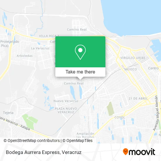 Bodega Aurrera Express map