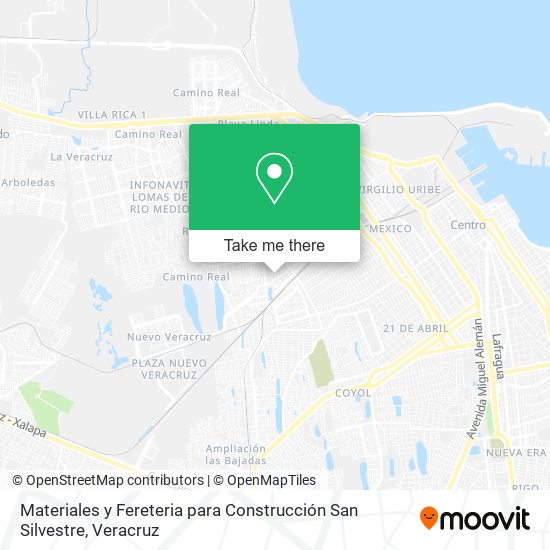 Materiales y Fereteria para Construcción San Silvestre map