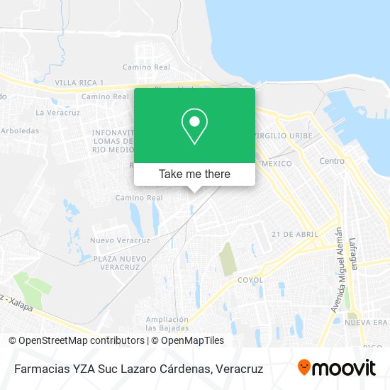 Farmacias YZA Suc Lazaro Cárdenas map