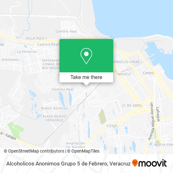 Alcoholicos Anonimos Grupo 5 de Febrero map