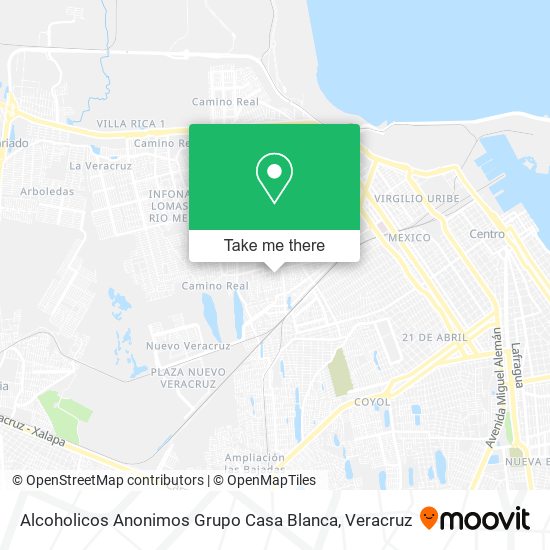 Alcoholicos Anonimos Grupo Casa Blanca map