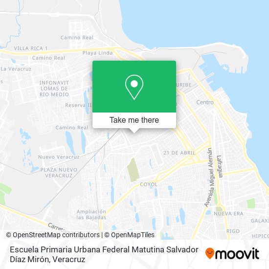 Escuela Primaria Urbana Federal Matutina Salvador Díaz Mirón map