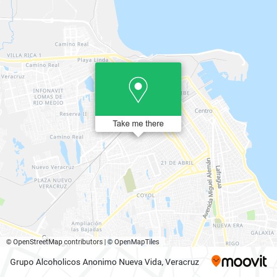 Grupo Alcoholicos Anonimo Nueva Vida map