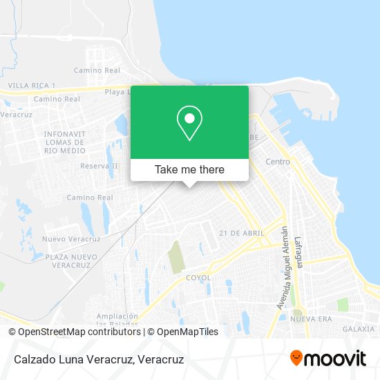 Mapa de Calzado Luna Veracruz