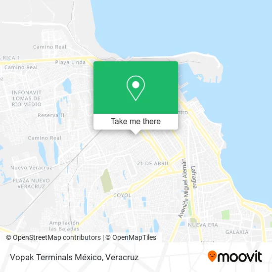 Vopak Terminals México map
