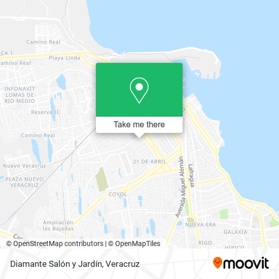 Diamante Salón y Jardín map
