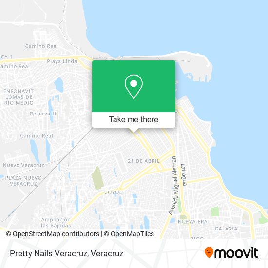 Pretty Nails Veracruz map