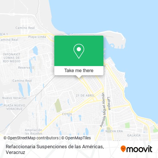 Mapa de Refaccionaria Suspenciones de las Américas
