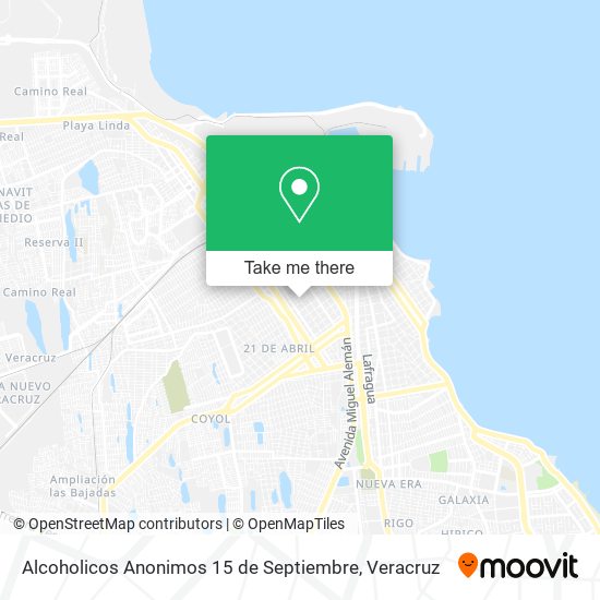 Alcoholicos Anonimos 15 de Septiembre map