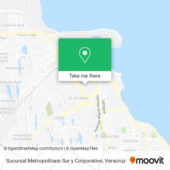 Sucursal Metropolitano Sur y Corporativo map
