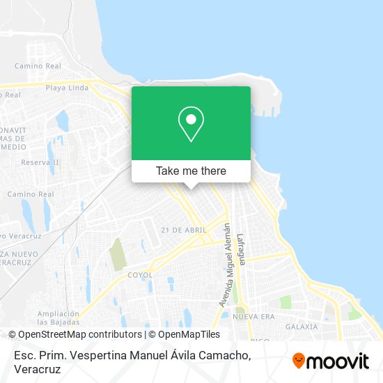 Esc. Prim. Vespertina Manuel Ávila Camacho map