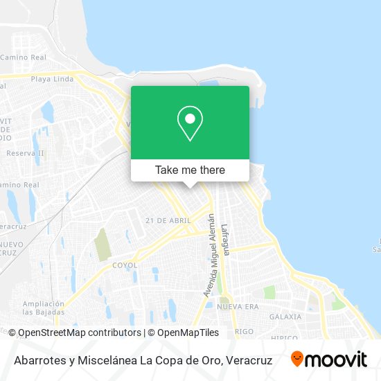 Abarrotes y Miscelánea La Copa de Oro map