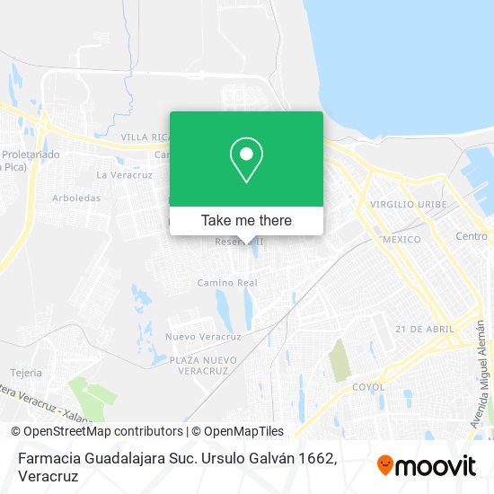 Farmacia Guadalajara Suc. Ursulo Galván 1662 map