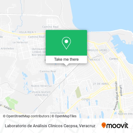 Laboratorio de Análisis Clinicos Cecpsa map