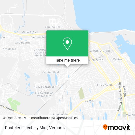 Mapa de Pastelería Leche y Miel
