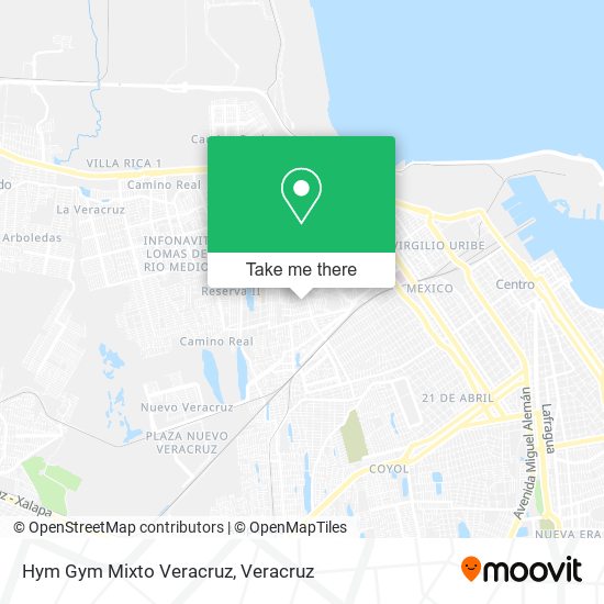 Hym Gym Mixto Veracruz map