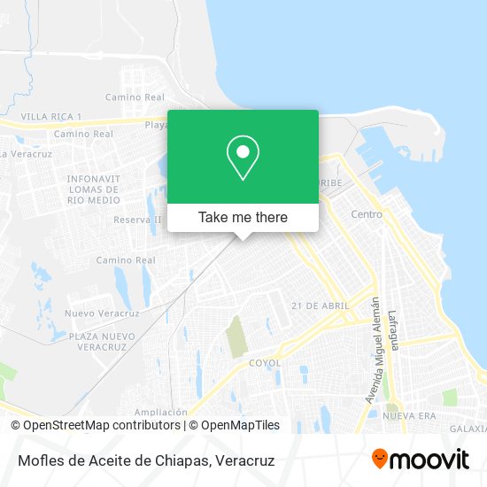 Mofles de Aceite de Chiapas map