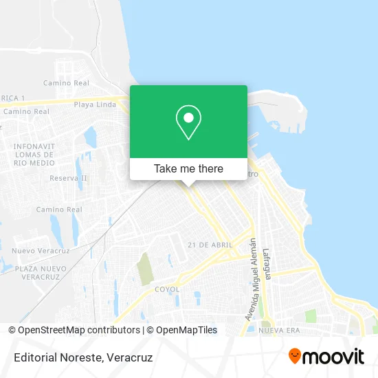 Editorial Noreste map