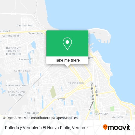 Pollería y Verdulería El Nuevo Piolín map