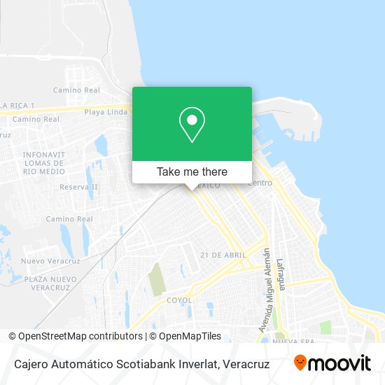 Mapa de Cajero Automático Scotiabank Inverlat
