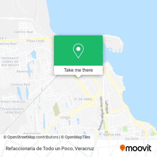 Refaccionaria de Todo un Poco map