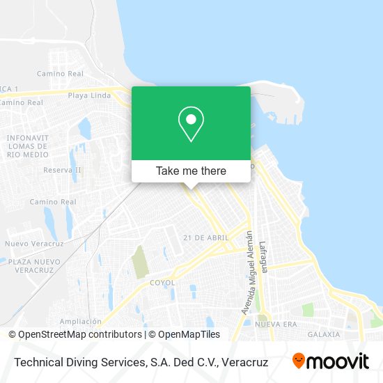 Mapa de Technical Diving Services, S.A. Ded C.V.
