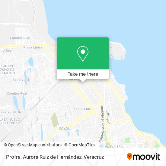 Profra. Aurora Ruiz de Hernández map
