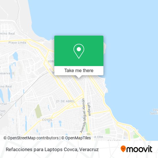 Refacciones para Laptops Covca map