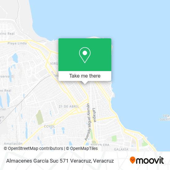 Almacenes García Suc 571 Veracruz map