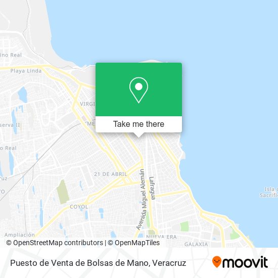 Mapa de Puesto de Venta de Bolsas de Mano