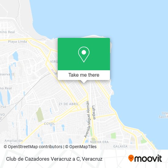 Club de Cazadores Veracruz a C map