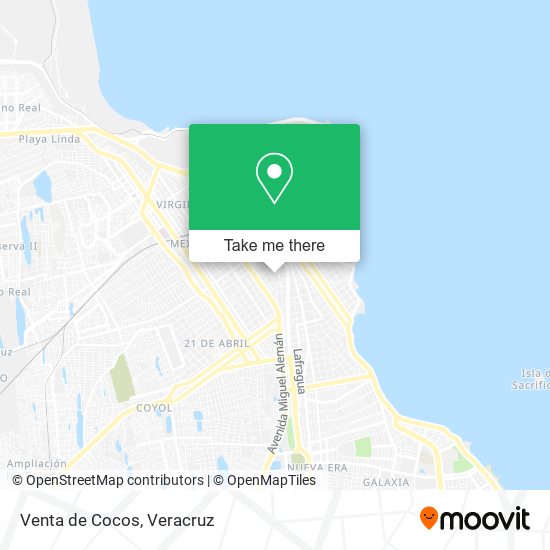 Venta de Cocos map