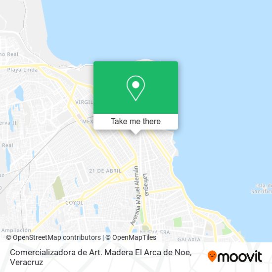 Mapa de Comercializadora de Art. Madera El Arca de Noe