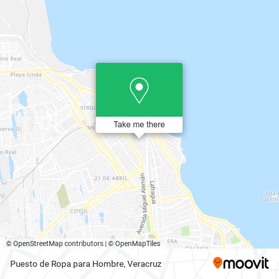 Puesto de Ropa para Hombre map