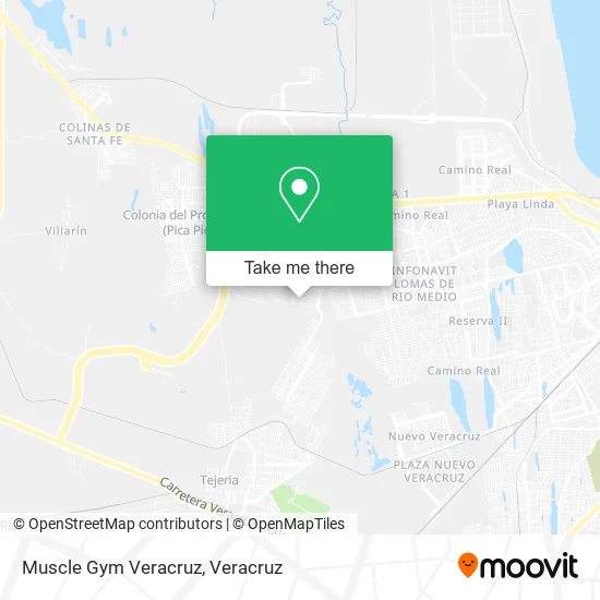 Muscle Gym Veracruz map