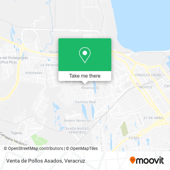 Venta de Pollos Asados map