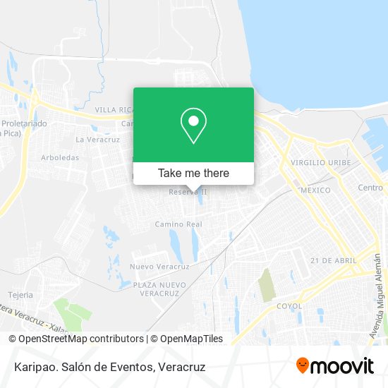 Karipao. Salón de Eventos map