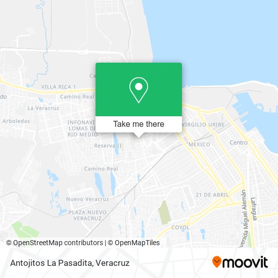 Antojitos La Pasadita map