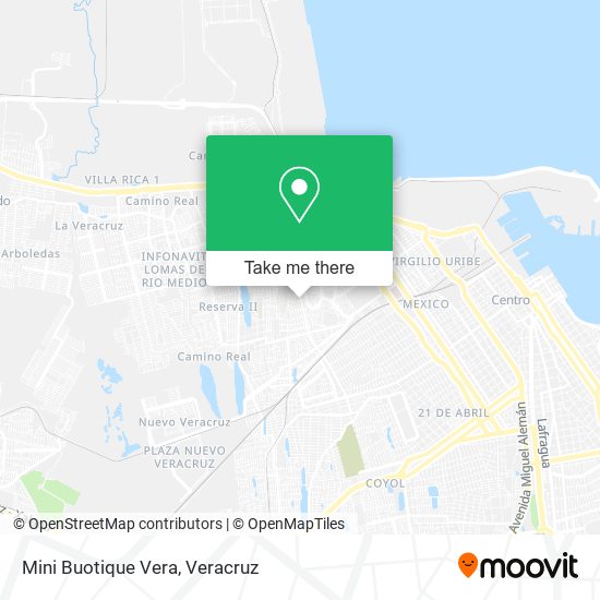 Mapa de Mini Buotique Vera