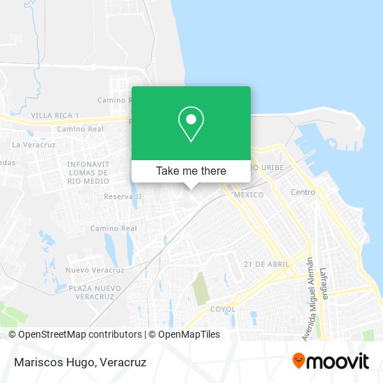 Mapa de Mariscos Hugo