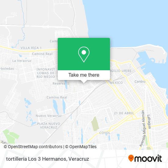 tortillería Los 3 Hermanos map