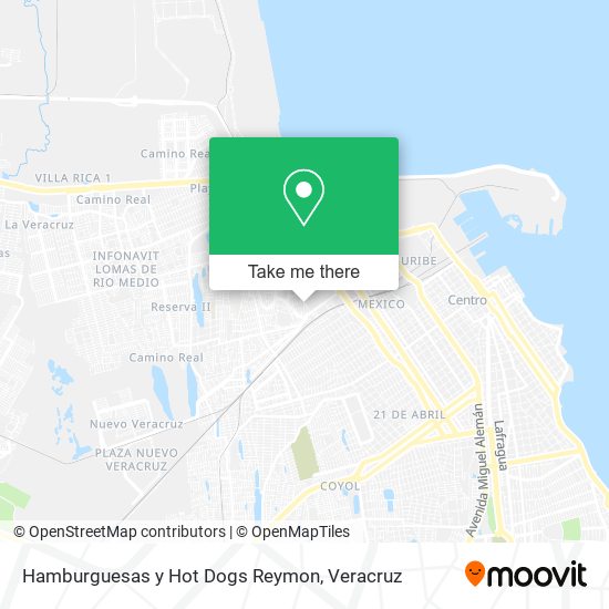 Hamburguesas y Hot Dogs Reymon map