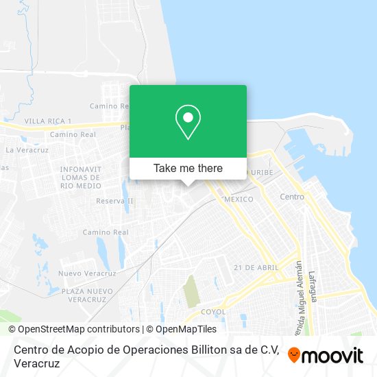 Centro de Acopio de Operaciones Billiton sa de C.V map