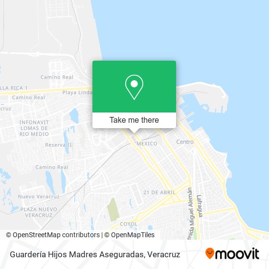 Mapa de Guardería Hijos Madres Aseguradas