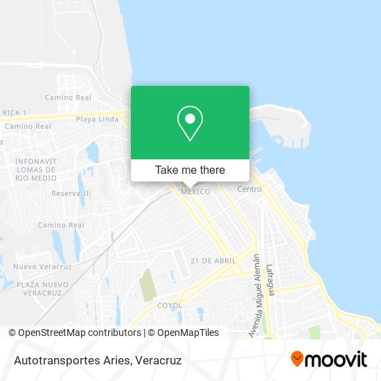Mapa de Autotransportes Aries