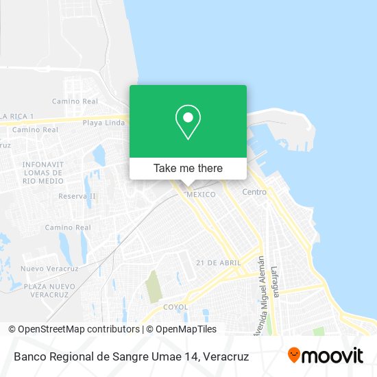 Banco Regional de Sangre Umae 14 map