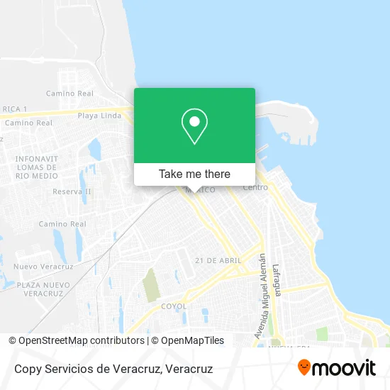 Copy Servicios de Veracruz map
