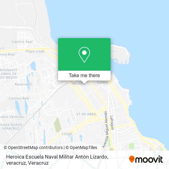 Heroica Escuela Naval Militar Antón Lizardo, veracruz map