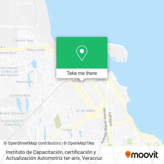 Instituto de Capacitación, certificación y Actualización Automotriz ter-an's map