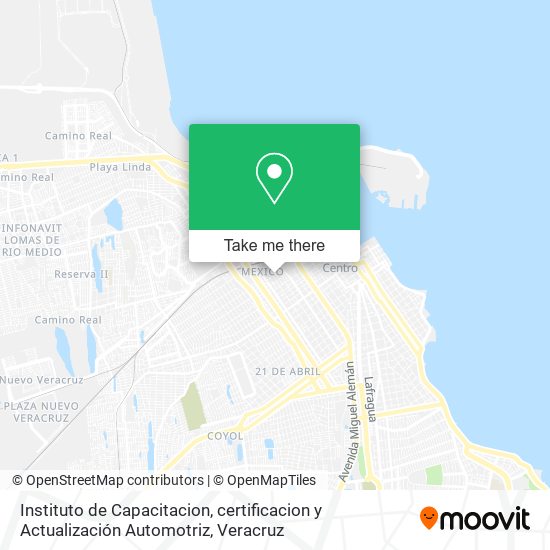 Instituto de Capacitacion, certificacion y Actualización Automotriz map